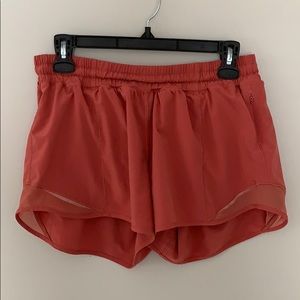 Peach lulu lemon shorts